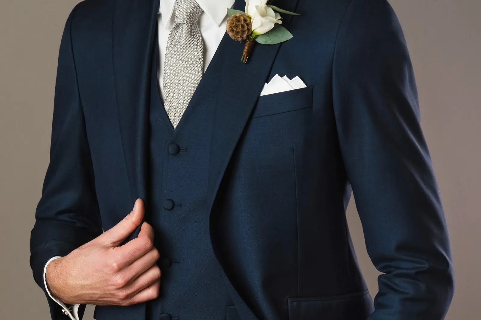 Tissu fil à fil pour costume de mariage sur mesure