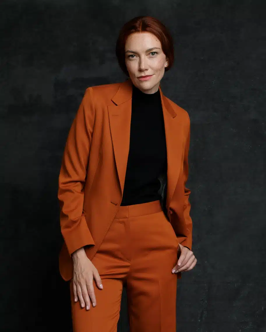 ARTLING Paris - Tailleur sur mesure - Tailleur en gabardine de laine orange