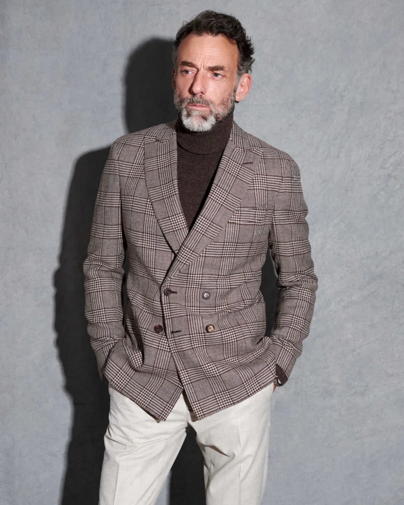 Costume croisé sur mesure prince de galles