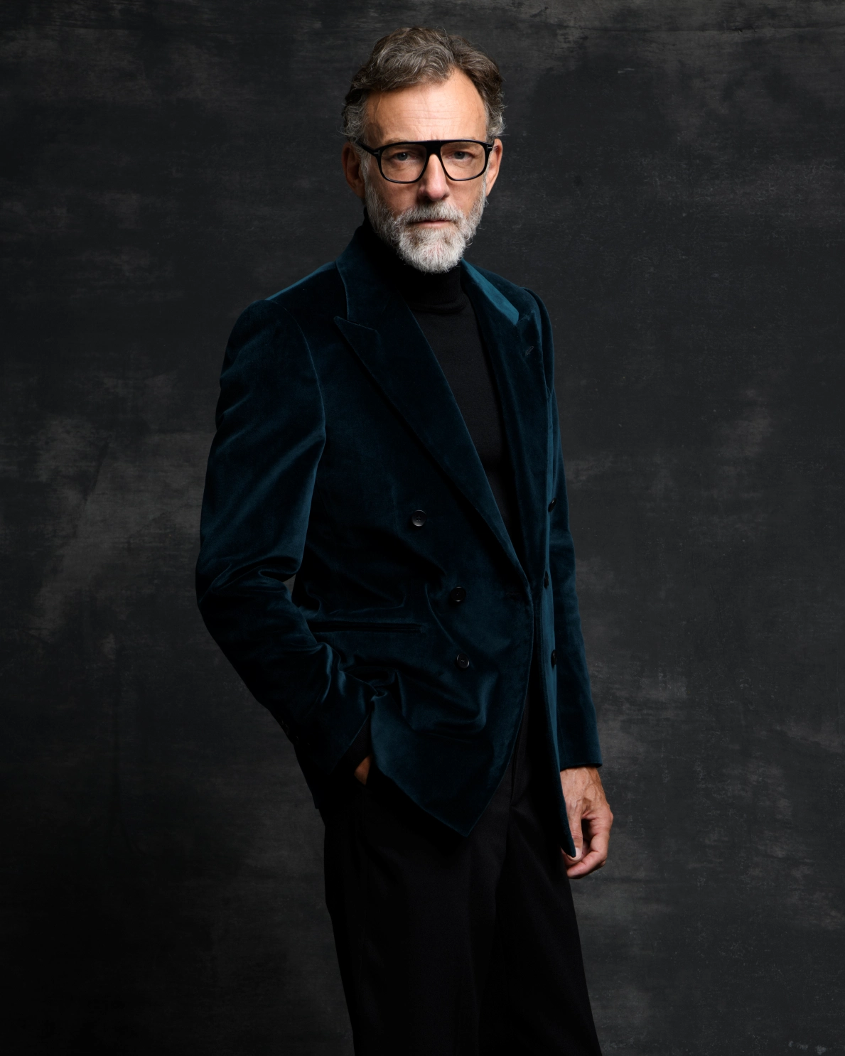 Veste en velours palatine bleu canard